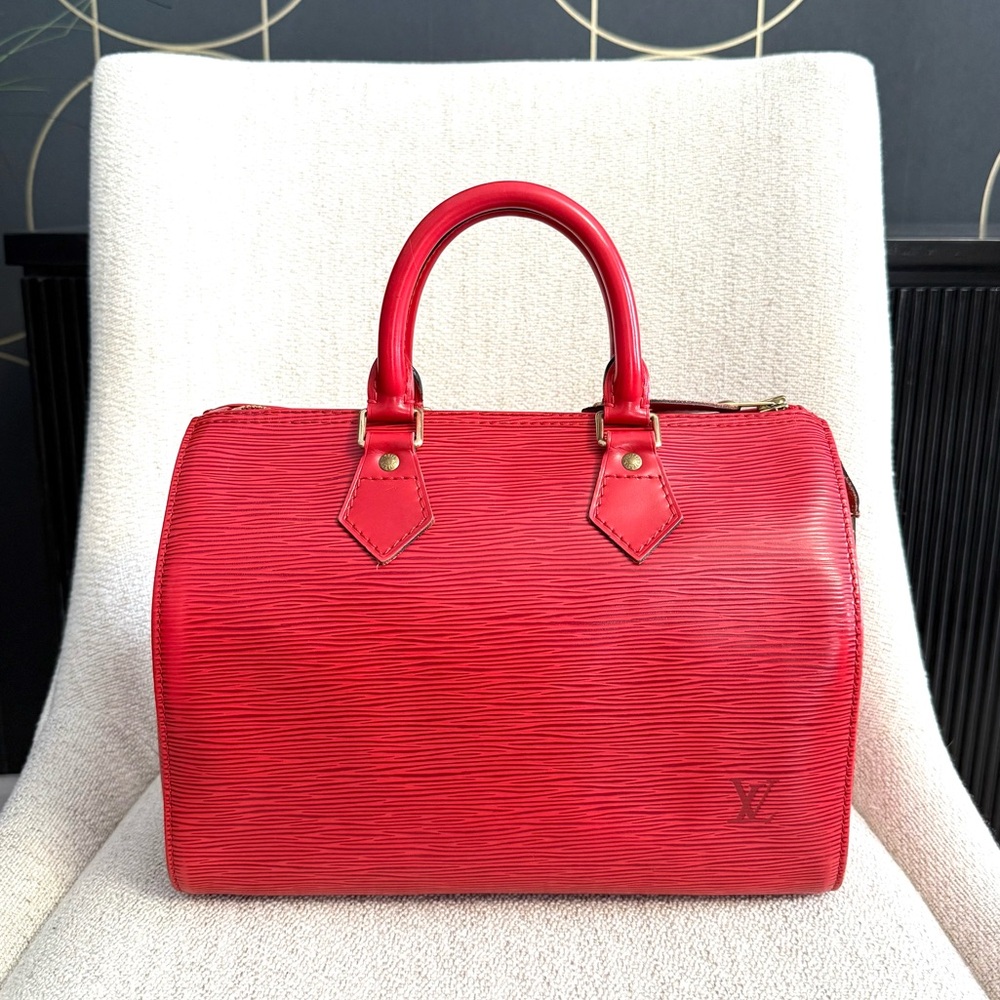 Louis Vuitton Red Satchel - Picture 3 of 17